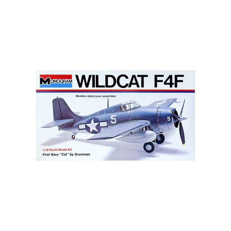 Maquette d'avion en plastique Wildcat F4F1/48
