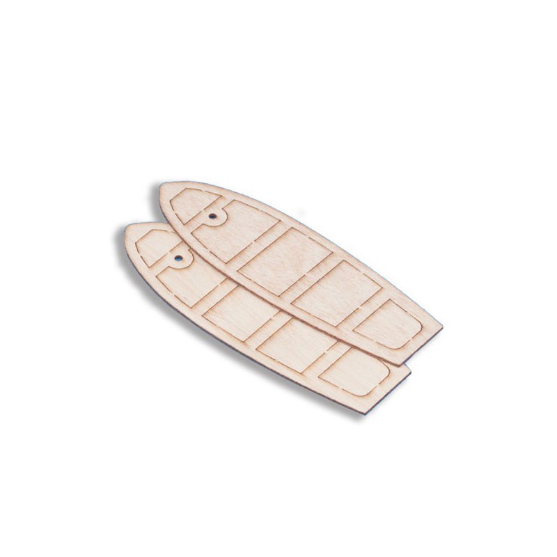 Accastillage de bateau Structure de canot 31x95mm (2pcs)