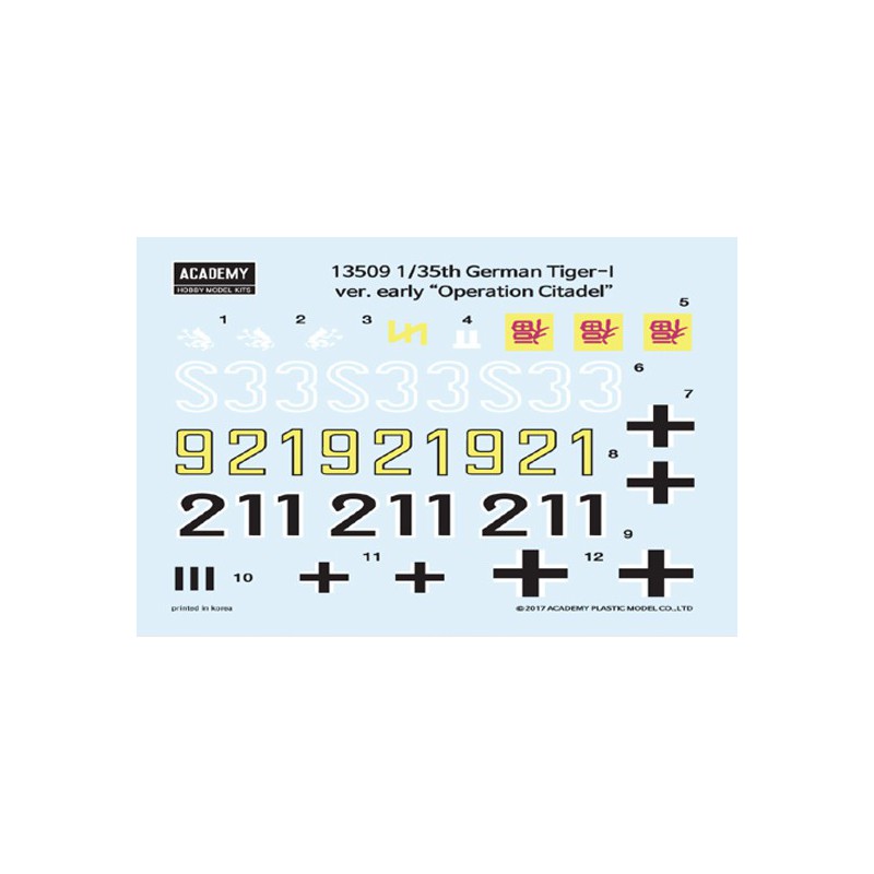 Maquette de Char en plastique TIGER I Opé. CITADEL 1/35