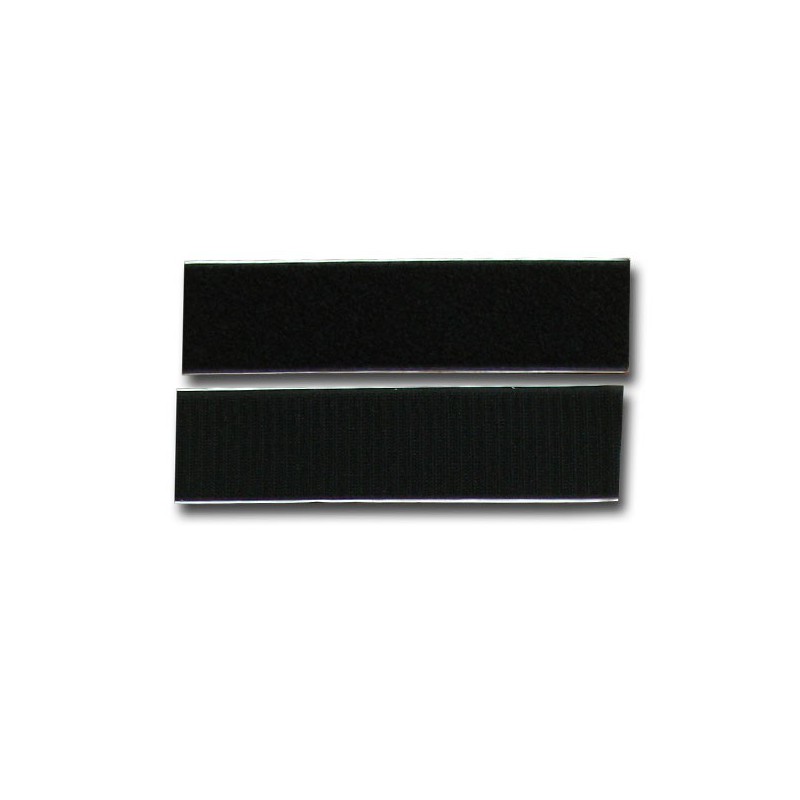 Accessoire embarqué Velcro autocollant noir 50mm x 20cm