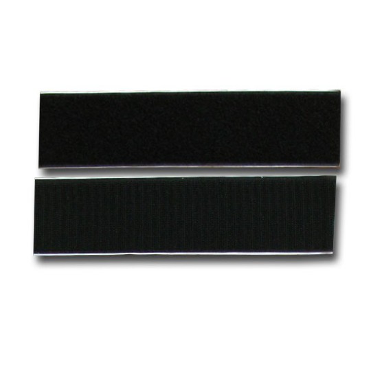 Accessoire embarqué Velcro autocollant noir 50mm x 20cm