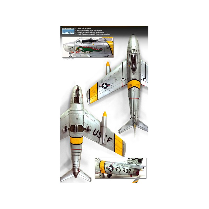 Maquette d'avion en plastique F-86F Sabre Korean war 1/72