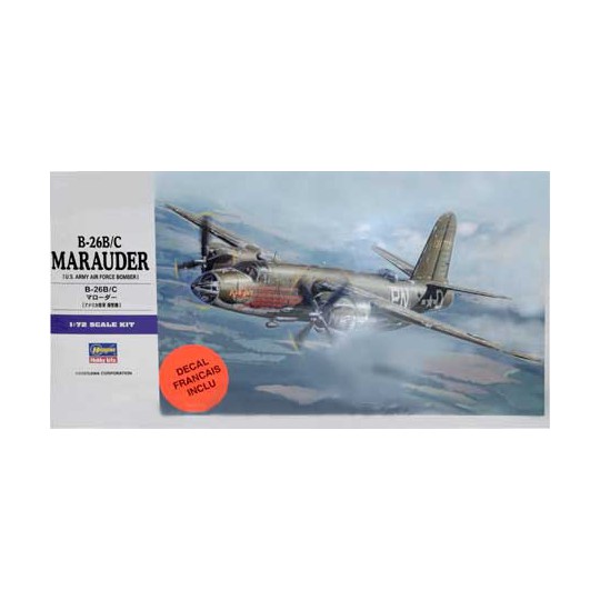 Maquette d'avion en plastique B-26B/C Marauder (E26) 1/72