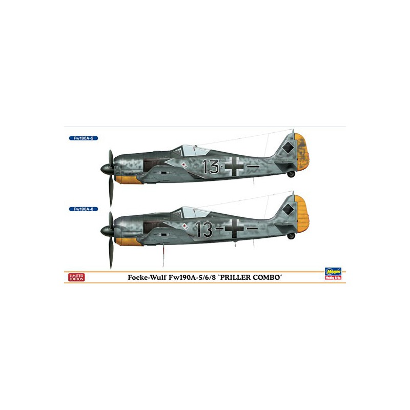 Maquette d'avion en plastique Combo Fw190A-5/6/8 PRILLER1/72
