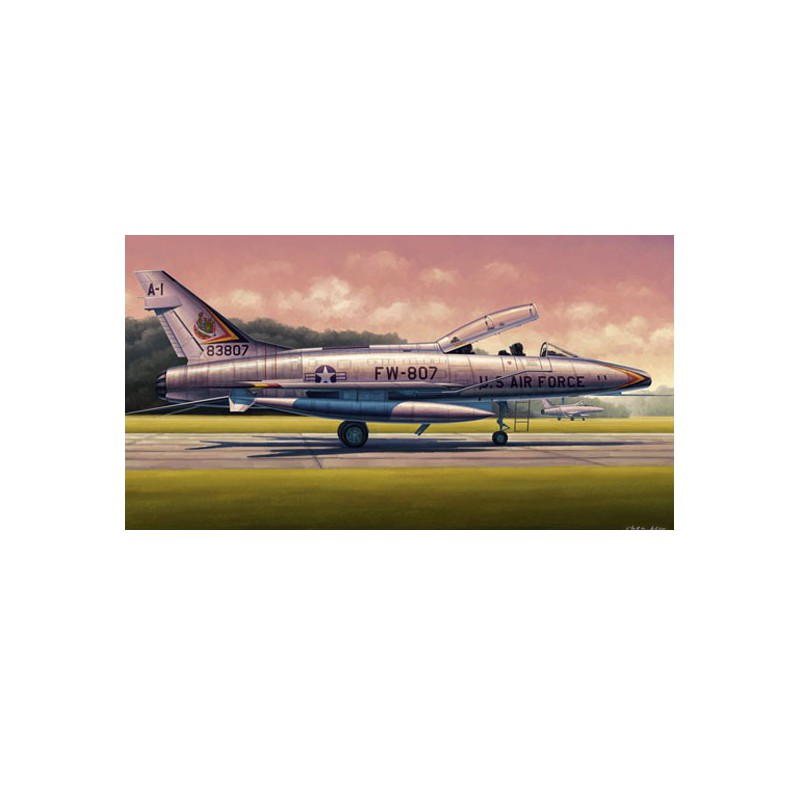 Maquette d'avion en plastique F-100F SUPER SABRE