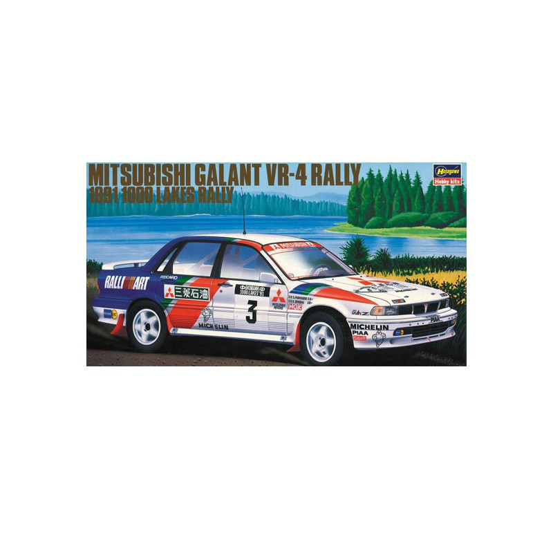 Maquette de voiture en plastique MITSUB. GALANT RALLY 1/24