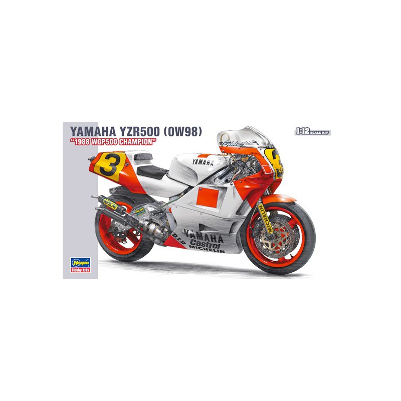 Maquette de moto en plastique YAMAHA YZR500 1988 1/12