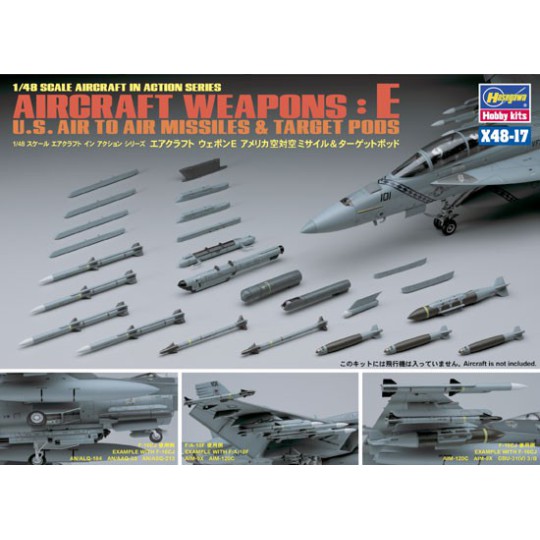 Maquette d'avion en plastique X48-17 U.S. AIRCRAFT WEAPONS E