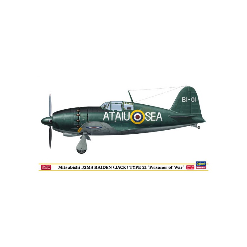 Maquette d'avion en plastique J2M3 PRISONER OF WAR 1/48