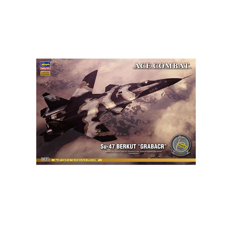 Maquette d'avion en plastique Su-47 Berkut Ace Combat Grabacr 1/72