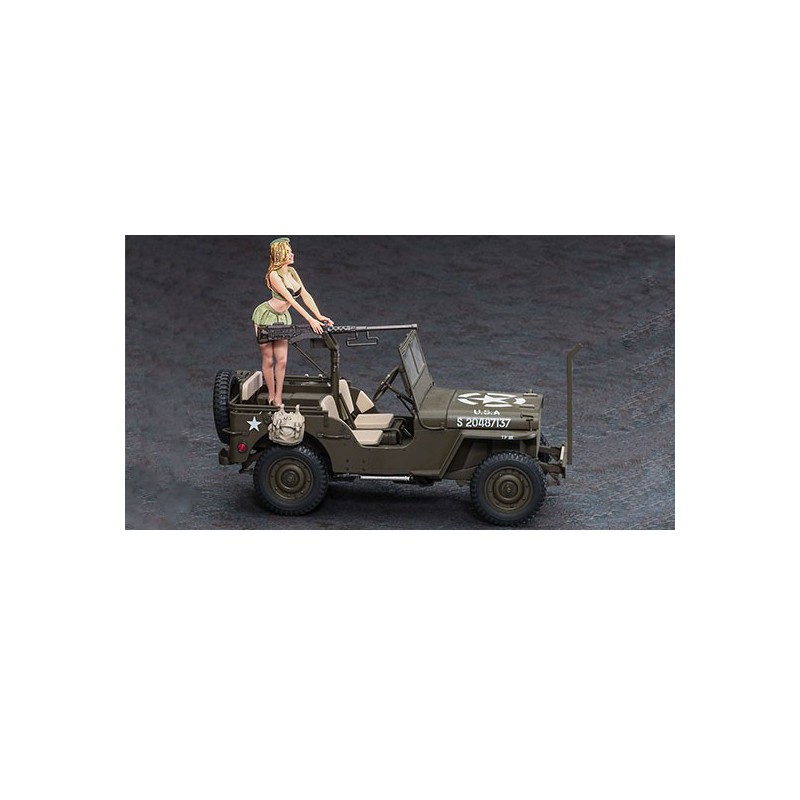 Maquette de voiture en plastique 1/4 Truck + Blond Girl 1/24