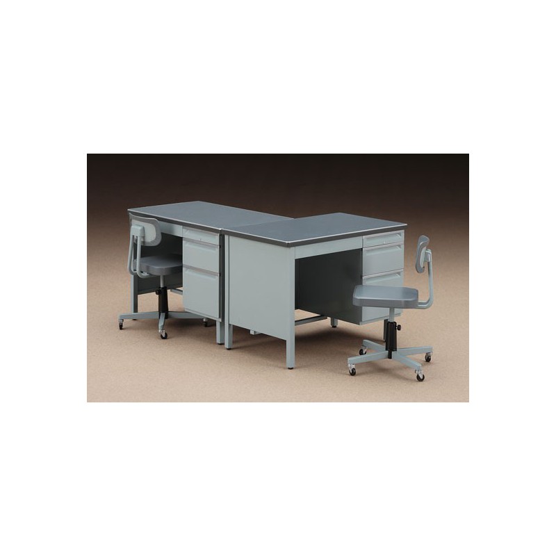 Maquette Diorama OFFICE DESK & CHAIR 1/12
