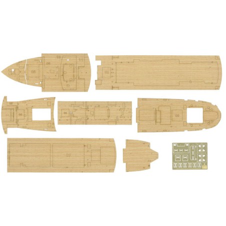 Maquette de Bateau en plastique Pont Immitation Bois pour Z28