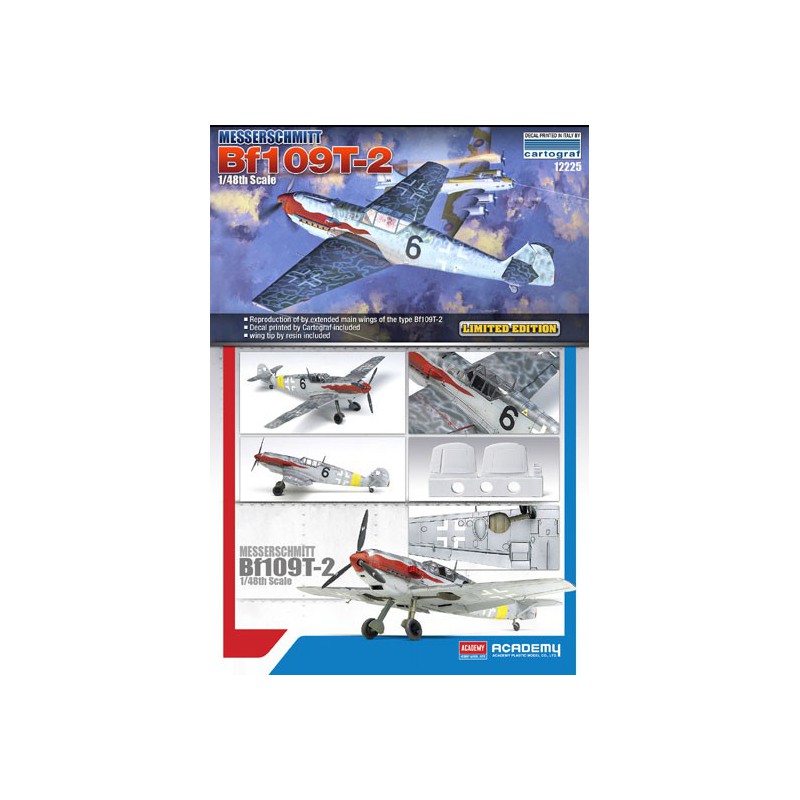 Maquette d'avion en plastique Messerschmitt BF109T-2 1/48