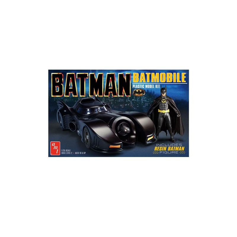 Maquette de voiture en plastique BATMOBILE 1989 +BATMAN 1/25