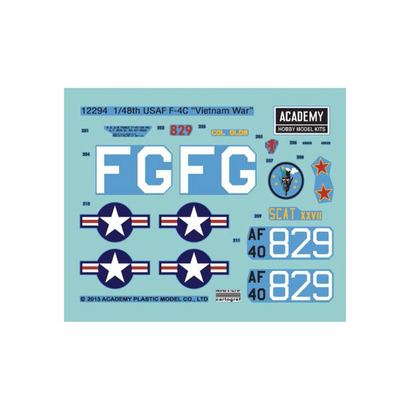 Maquette d'avion en plastique USAF F-4C Vietnam 1/48