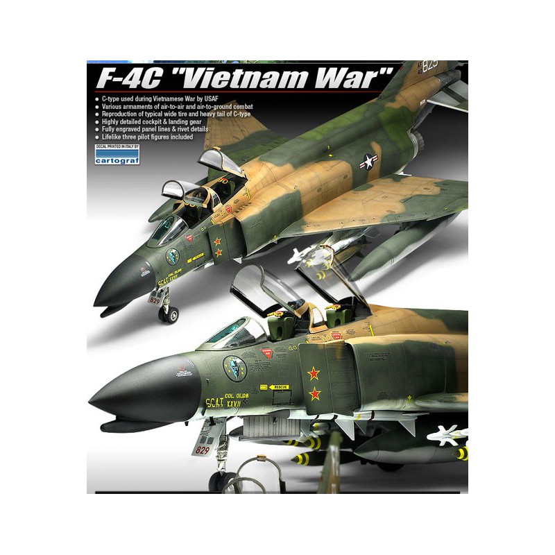 Maquette d'avion en plastique USAF F-4C Vietnam 1/48