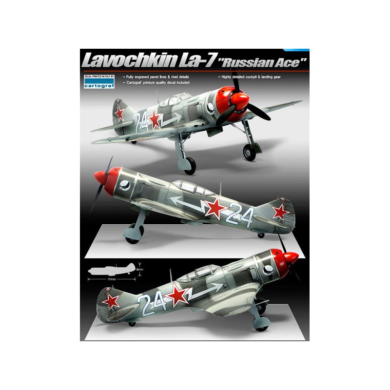Maquette d'avion en plastique Lavochkin La-7 Russian Aces 1/72