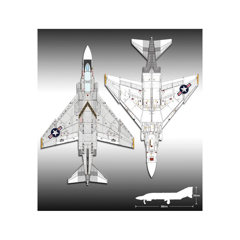 Maquette d'avion en plastique F-4J VF-84 Jolly Rogers 1/48