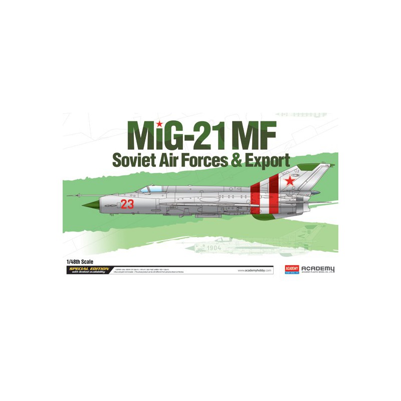 Maquette d'avion en plastique MIG-21MF Soviet AF 1/48