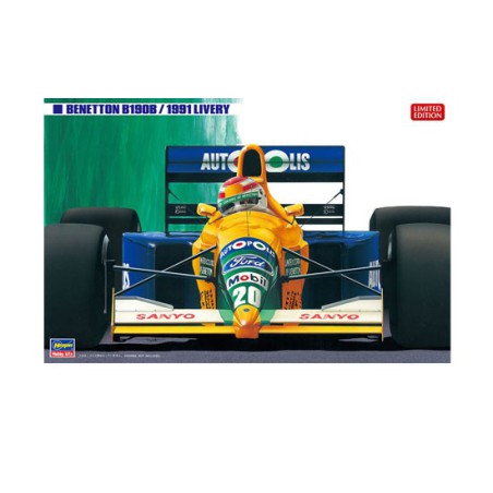 Maquette de voiture en plastique BENETTON B190B 1991 LIVERY au 1/24