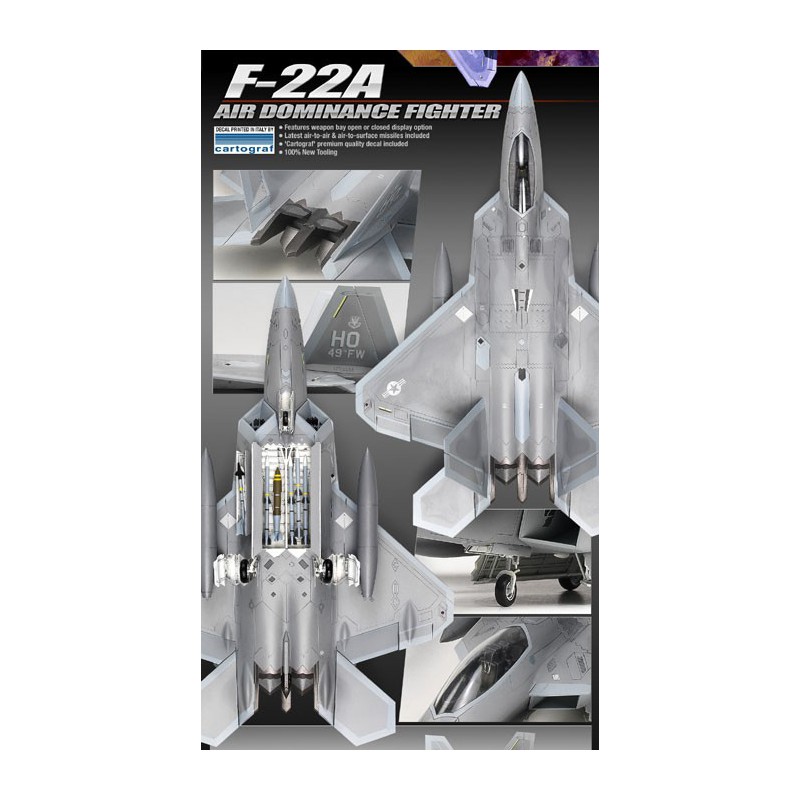 Maquette d'avion en plastique F-22A Air DominanceFighter1/72