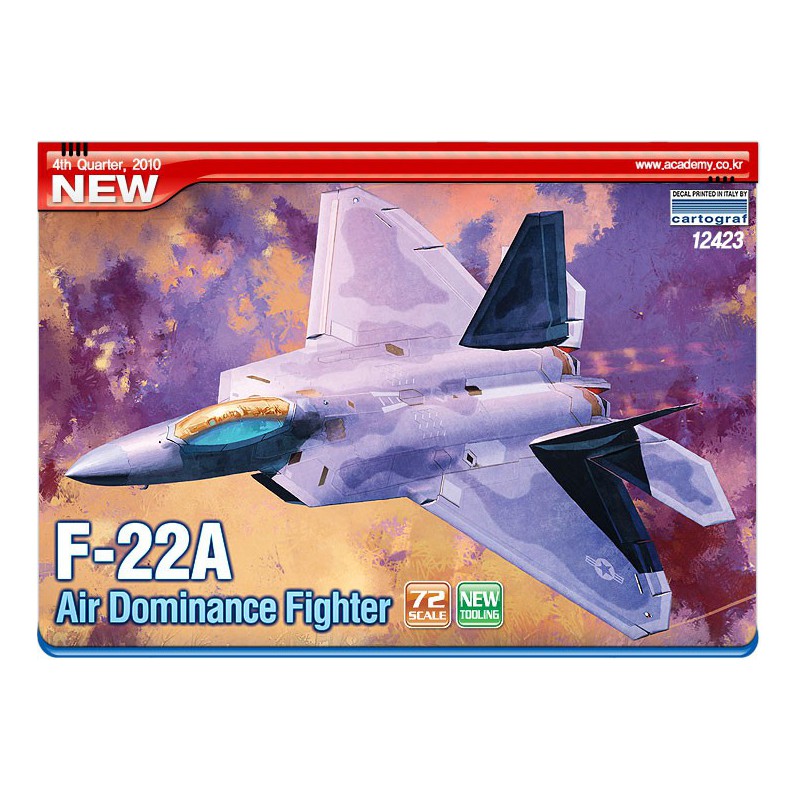 Maquette d'avion en plastique F-22A Air DominanceFighter1/72