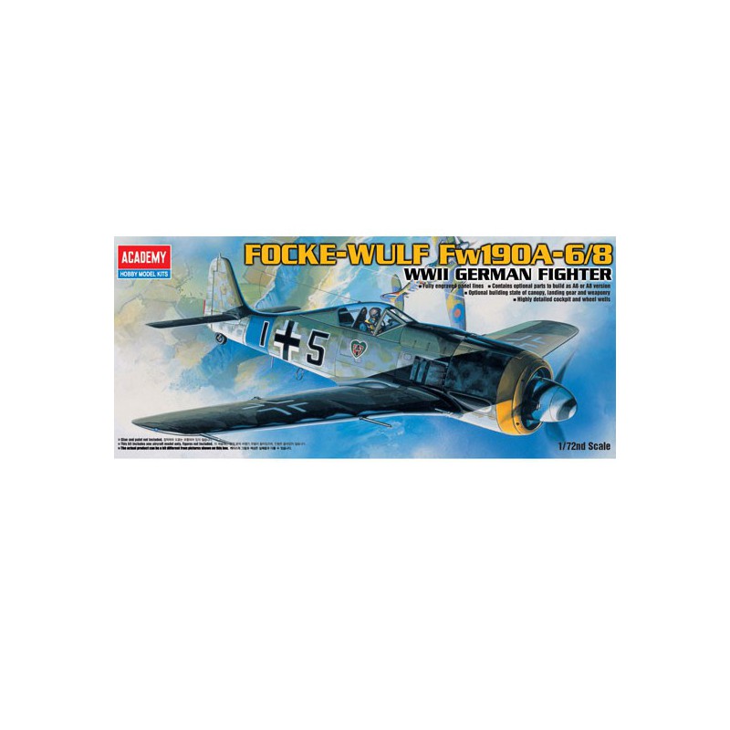 Maquette d'avion en plastique FW190A-6/8 1/72