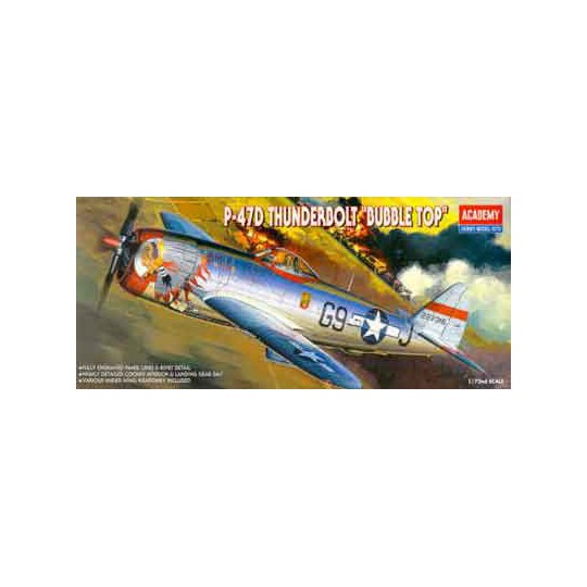 Maquette d'avion en plastique P-47D Bubble Top 1/72