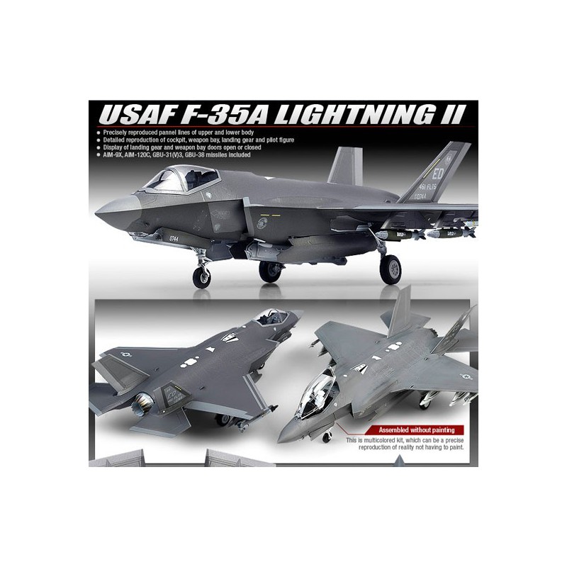 Maquette d'avion en plastique F-35A Lightning II MCP 1/72