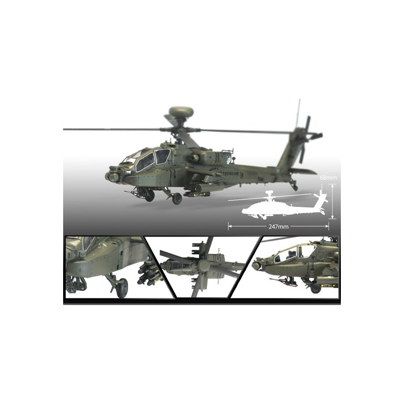 Maquette d'hélicoptère en plastique AH-64D Block II Apache 1/72