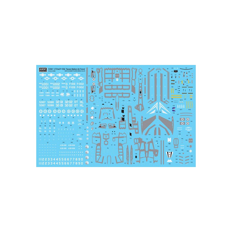 Maquette d'avion en plastique F-35A Seven Nations 1/72