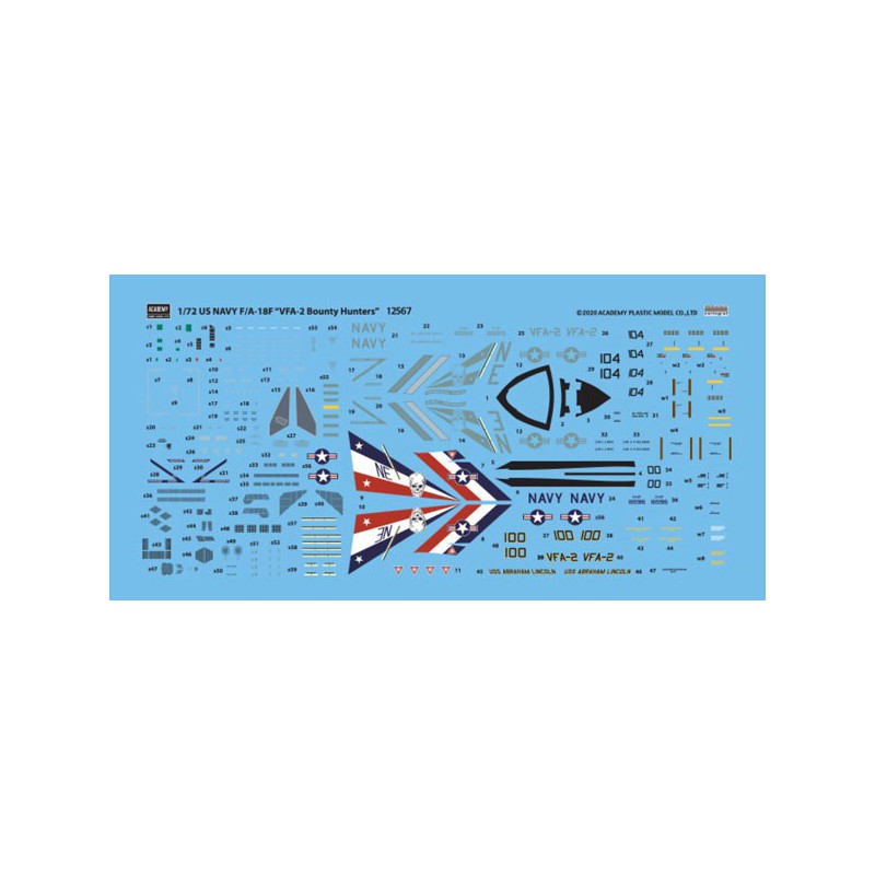 Maquette d'avion en plastique F/A-18F VFA-2 1/72