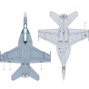 Maquette d'avion en plastique F/A-18F VFA-2 1/72