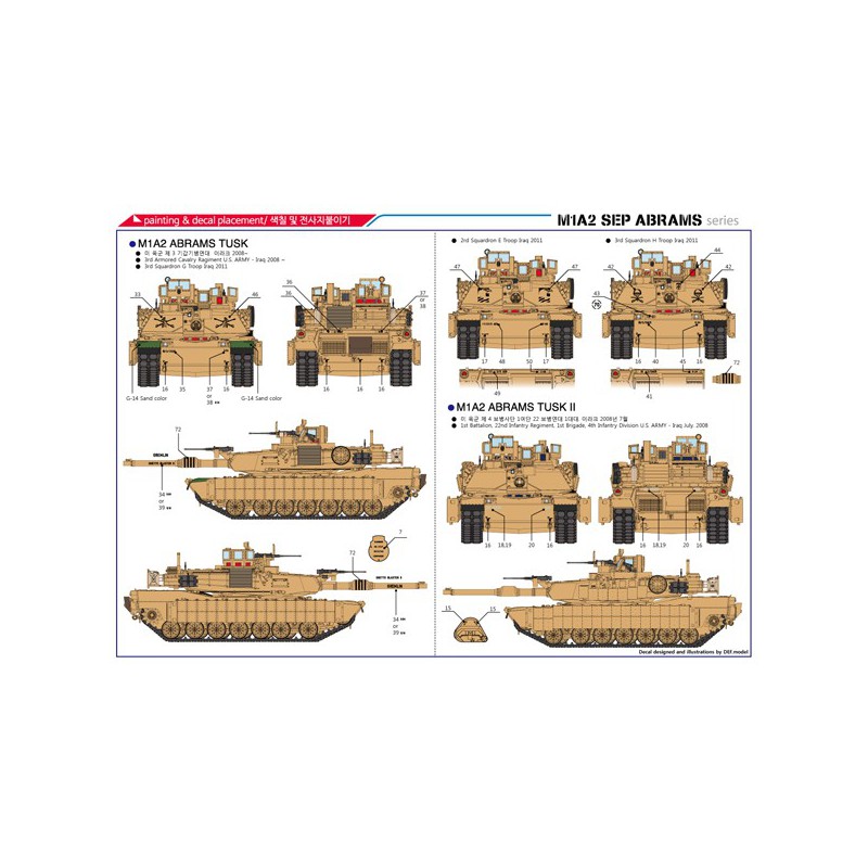 Maquette de Char en plastique U.S. Army M1A2 TUSK II 1/35