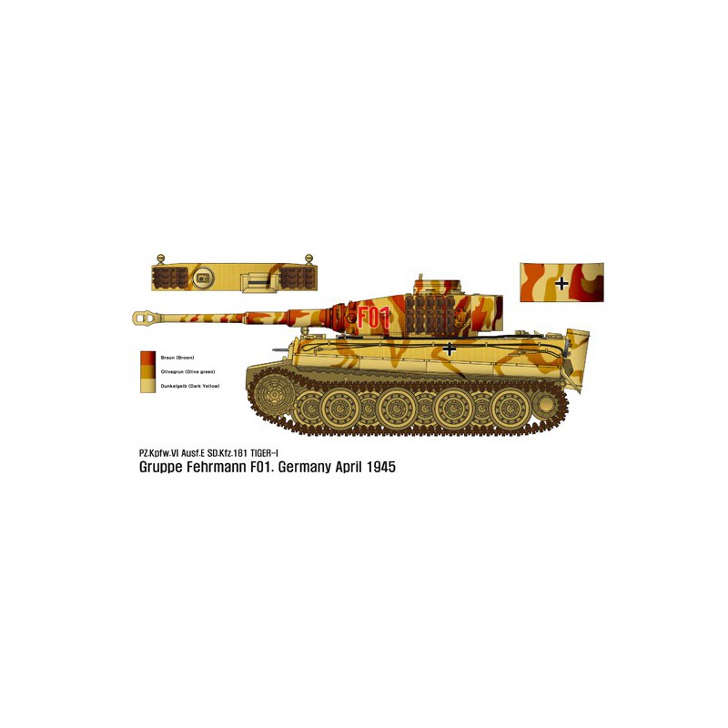 Maquette de Char en plastique TIGER-1 Fehrmann 1/35