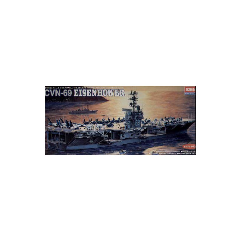 Maquette de Bateau en plastique USS EISENHOWER 1/800