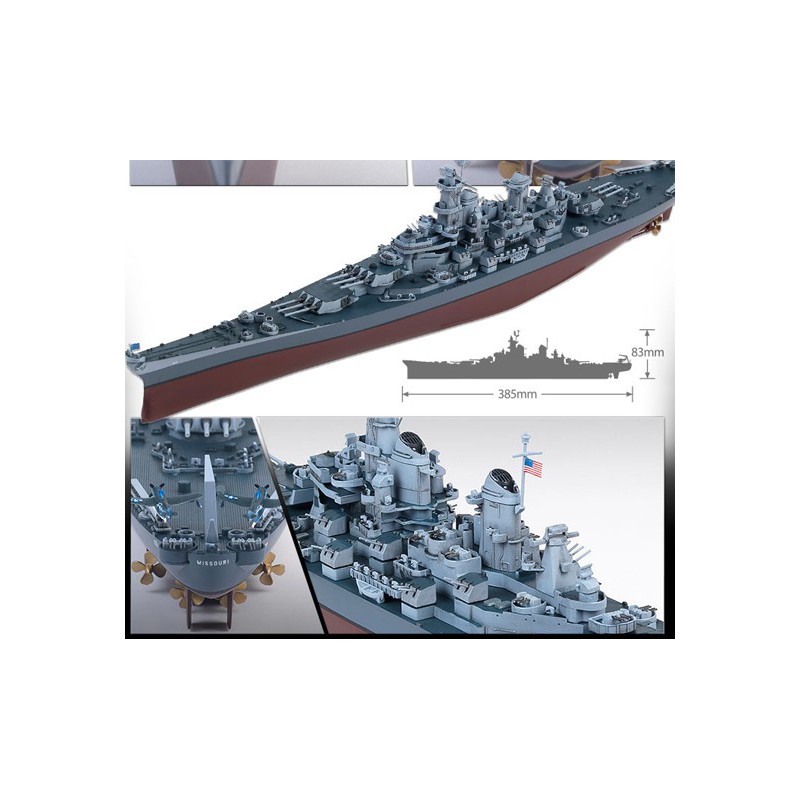 Maquette de Bateau en plastique USS Missouri BB-63 MCP 1/700