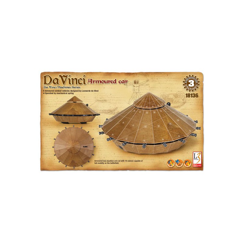 Maquette plastique éducative LEONARD DE VINCI ARMORED CAR