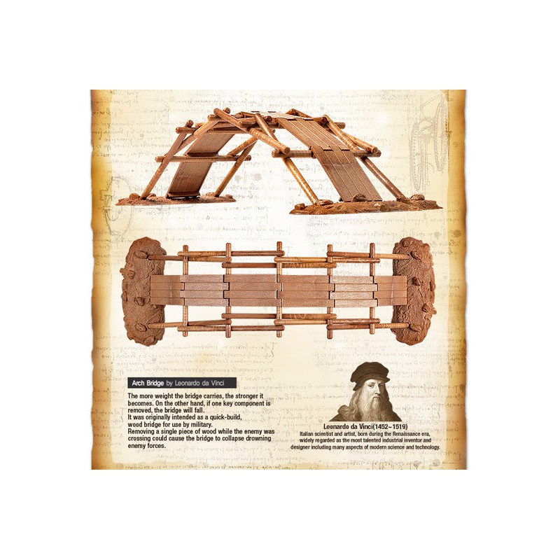 Maquette plastique éducative Pont Léonard de Vinci