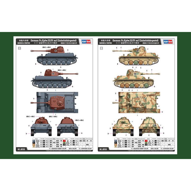 Maquette de Char en plastique German Pz.Kpfw.III/IV 1/35
