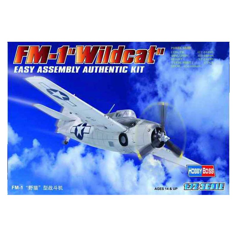 Maquette d'avion en plastique FM-1 Wildcat 1/72