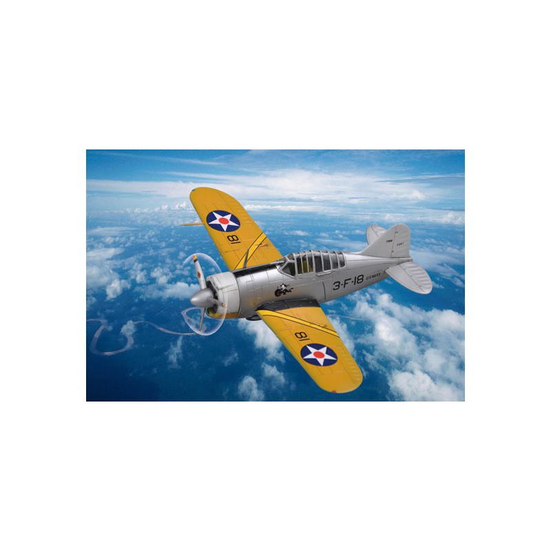 Maquette d'avion en plastique US F2A Buffalo 1/72