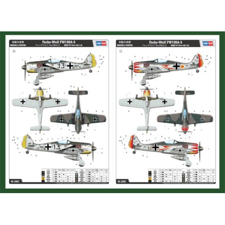 Maquette d'avion en plastique Focke Wulf 190A-5 1/18