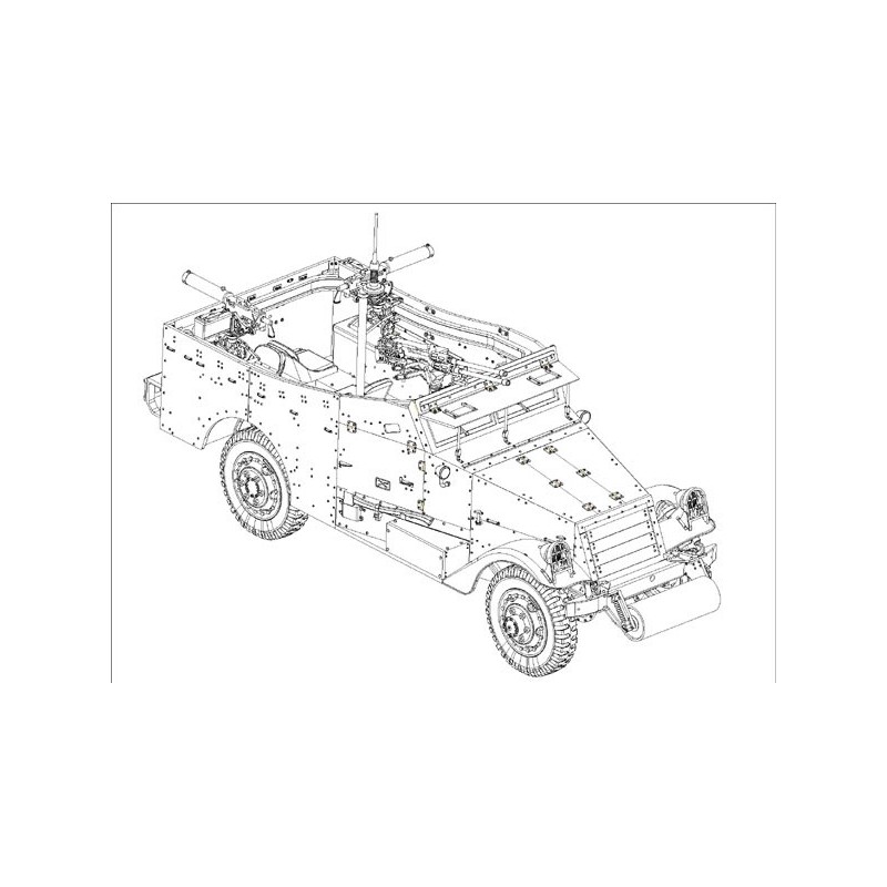 Maquette de Char en plastique M3 A1 Scout Early Version 1/35