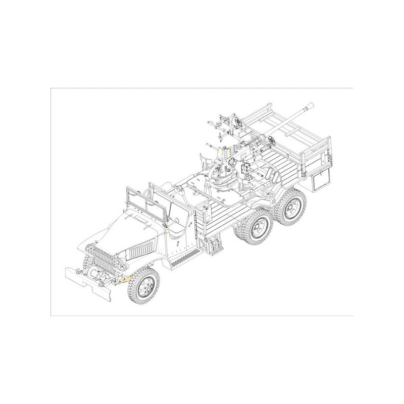 Maquette de Char en plastique GMC Bofors 40mm Gun 1/35