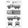 Maquette de camion en plastique Russian URAL-4320 Truck 1/72