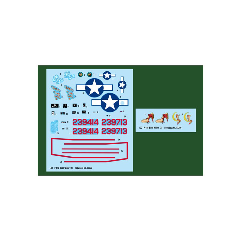 Maquette d'avion en plastique P-61B Black Widow 1/32