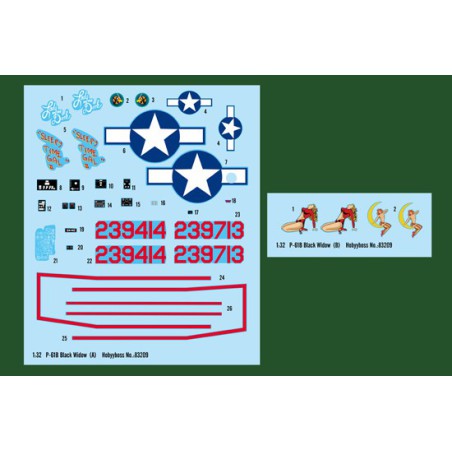 Maquette d'avion en plastique P-61B Black Widow 1/32