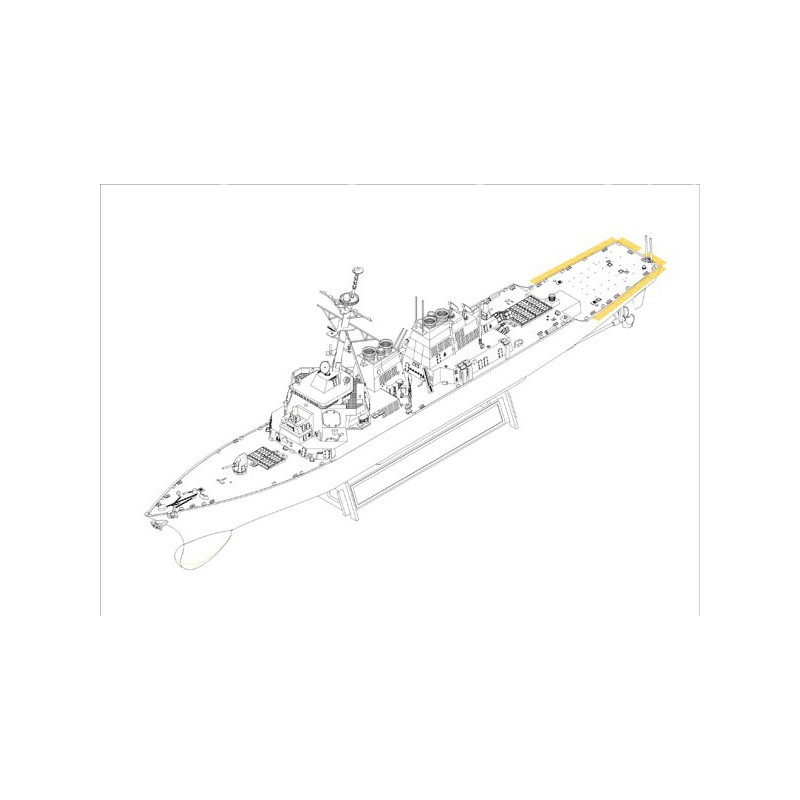 Maquette de Bateau en plastique USS Arleigh Burke DDG-5 1/700